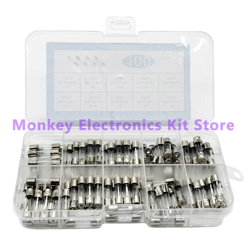 100/300/360pcs 10/15/24 Waarden Auto Fast-blow Glaszekeringen 0.2-20A 0.1-30A Diverse Kit voor Auto Licht Inflator stofzuiger Kit