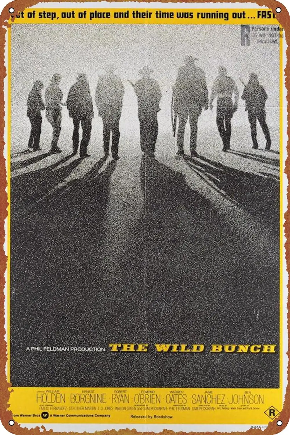 The Wild Bunch Movie Poster Retro Vintage Funny Metal tin Sign Outdoor Kitchen Decor Bar Pub Club Cafe Home Indoor Home Wall Dec
