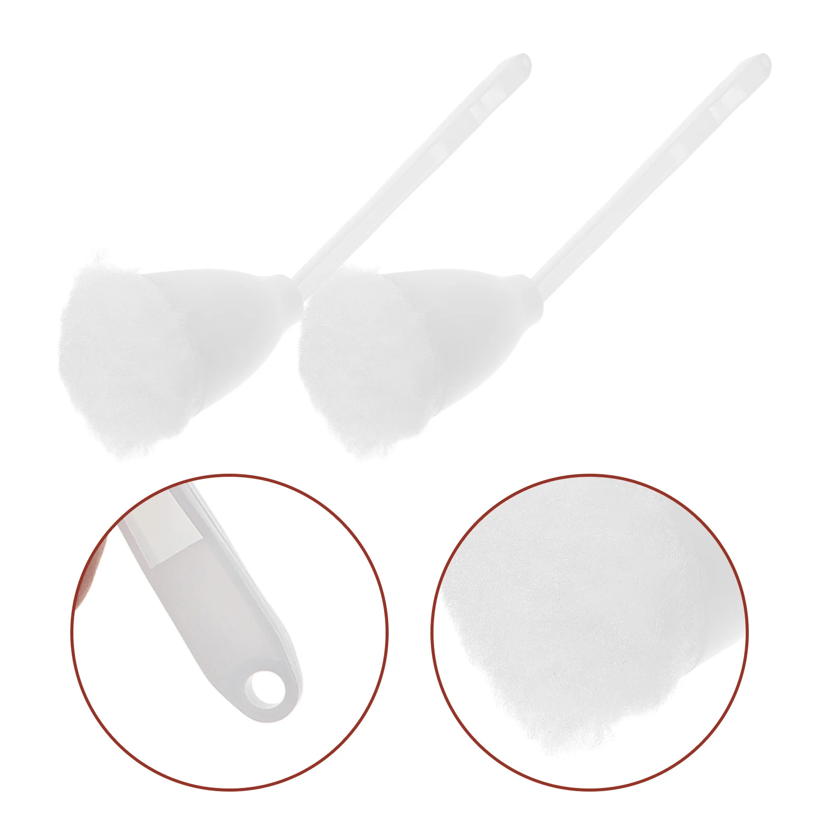 

4pcs White Brush Smooth Toilet Bowl Cleaner Brush Handle Easy Cleaning Bathroom Supply Home Essentials Modern Design