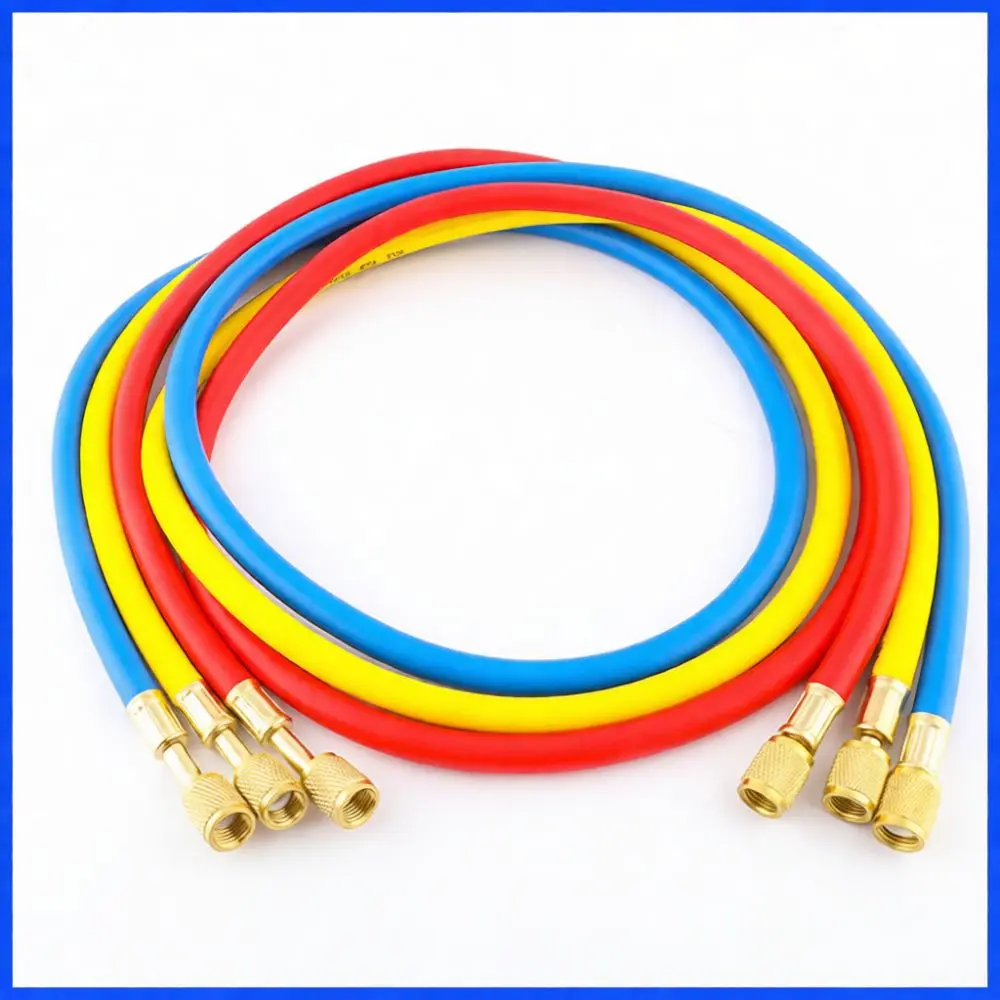 Refrigerant Filler Hose Pipe For Air Conditioning R134a R22 R410 High Pressure HVAC Tool Flexible Cooling System