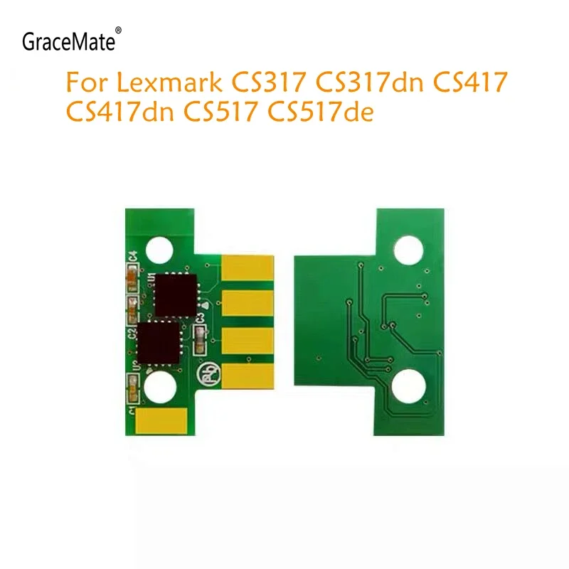 1Pc Toner Chip Compatible for Lexmark CS317 CS317dn CS417 CS417dn CS517 CS517de CX317 CX317dn CX417 CX417de CX517 CX517de 317