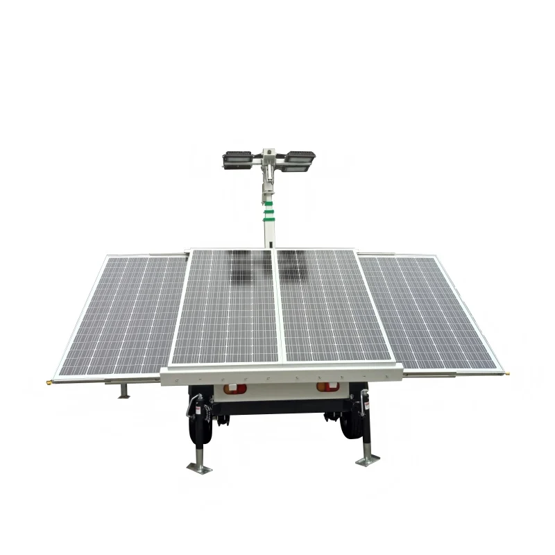 Mobile Trailer Light Tower 0-360 Degree Full Coverage Lighting No Dead Angle Large Area Outdoor Site Illumination Customized