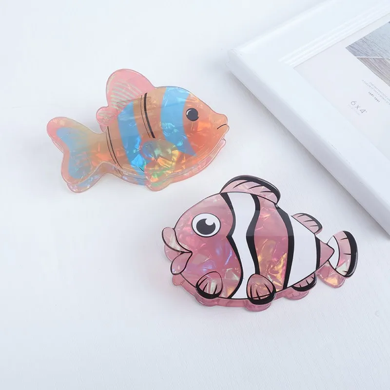 Neue Marine Life Serie Modische Haarspangen Niedliche Clown Fisch Haarklammer High End Mädchen Geschenk Krabbe Clip Weibliche Haarschmuck