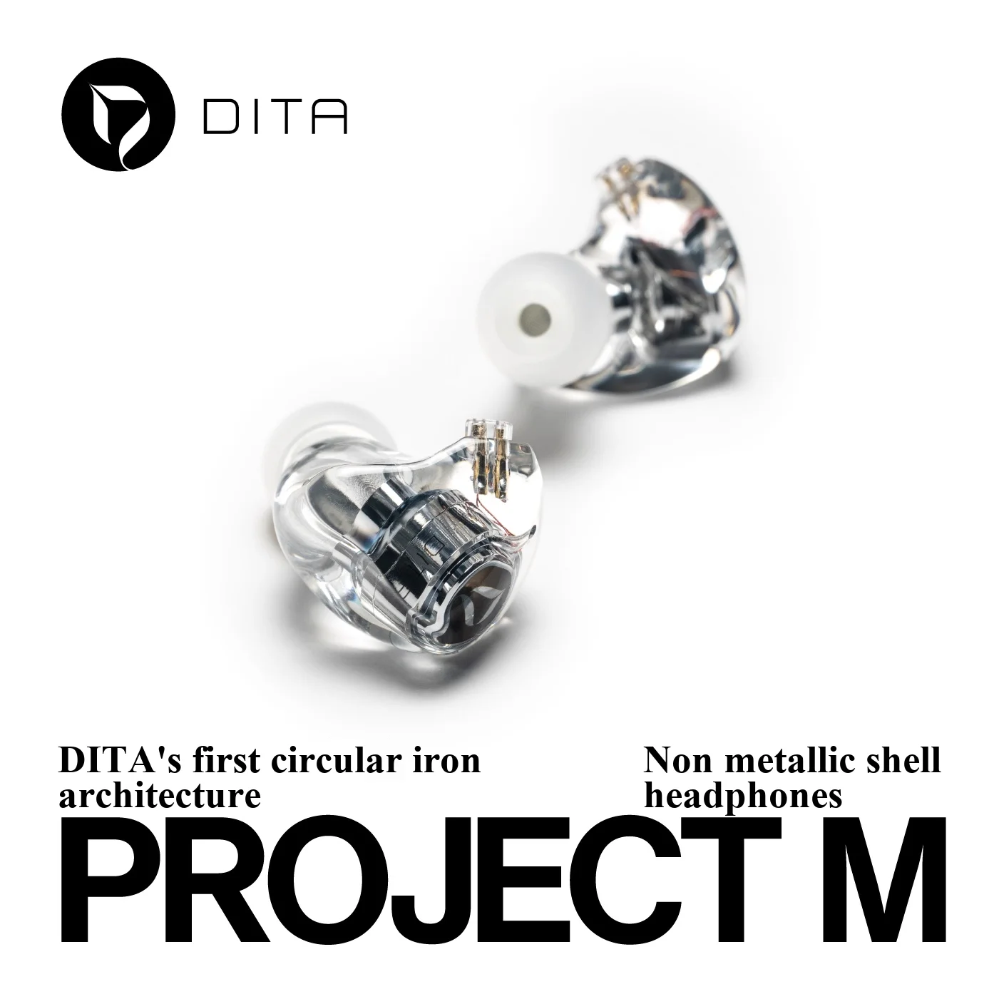 

Dita Audio Project M 1DD+1BA Hybrid Drivers In-Ear Monitors Earphone Wired Hybrid Earbuds with 4.4mm+3.5mm Modular Plugs