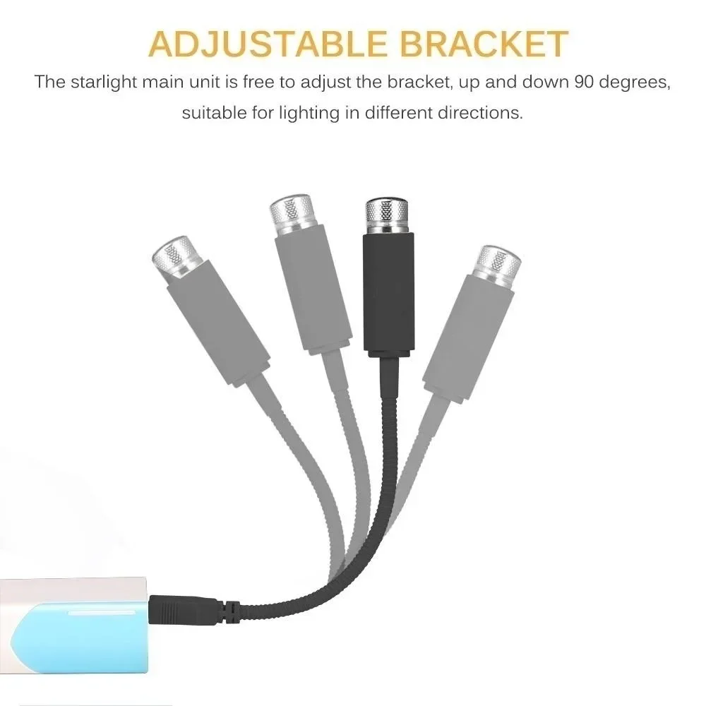 STONEGO سيارة كامل ستار سيارة الليزر السماء المرصعة بالنجوم سقف ضوء Usb المحيطة ضوء سيارة السماء المرصعة بالنجوم سقف الديكور Usb مصباح لتهيئة الجو