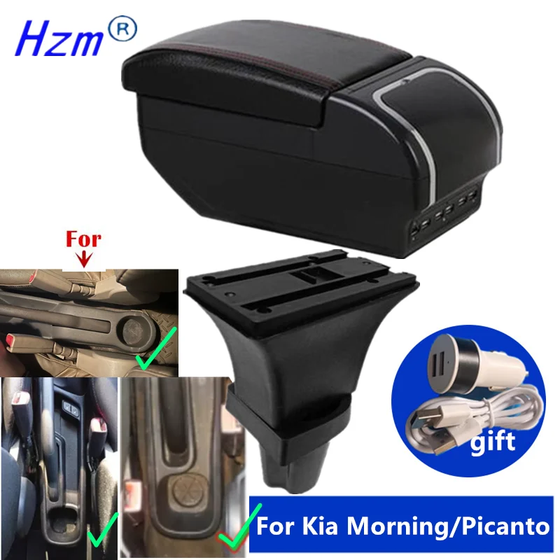 Für Kia Morgen Armlehne box Für Kia Picanto Auto Armlehne Innen Teile spezielle Nachrüstung teile Zentrum Lagerung box Auto zubehör