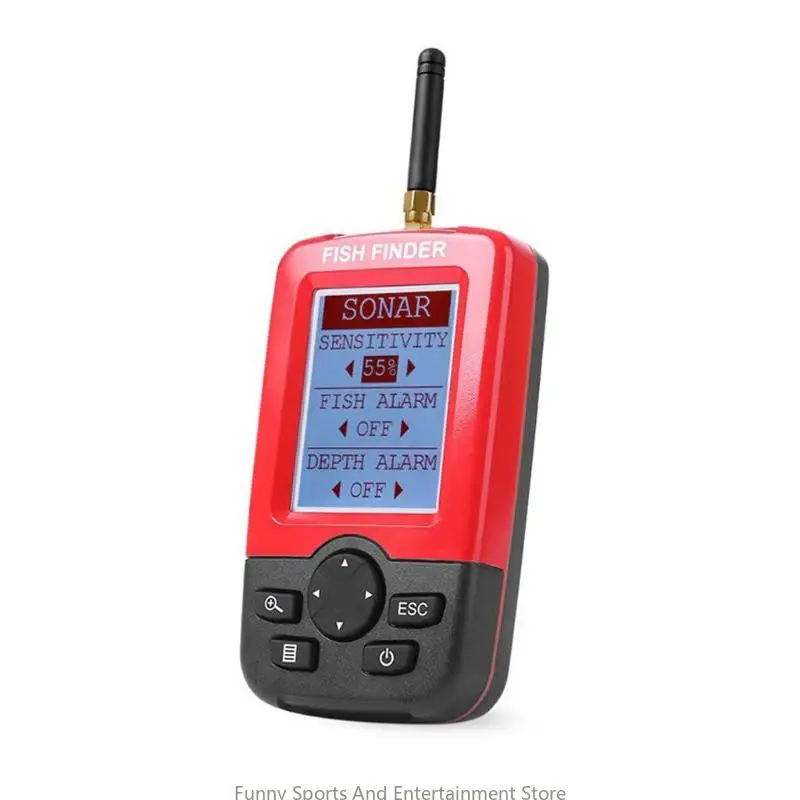 C4DE Portable Fish Depth Finder Water محول مكتشف الأسماك المحمولة لـ W/LCD