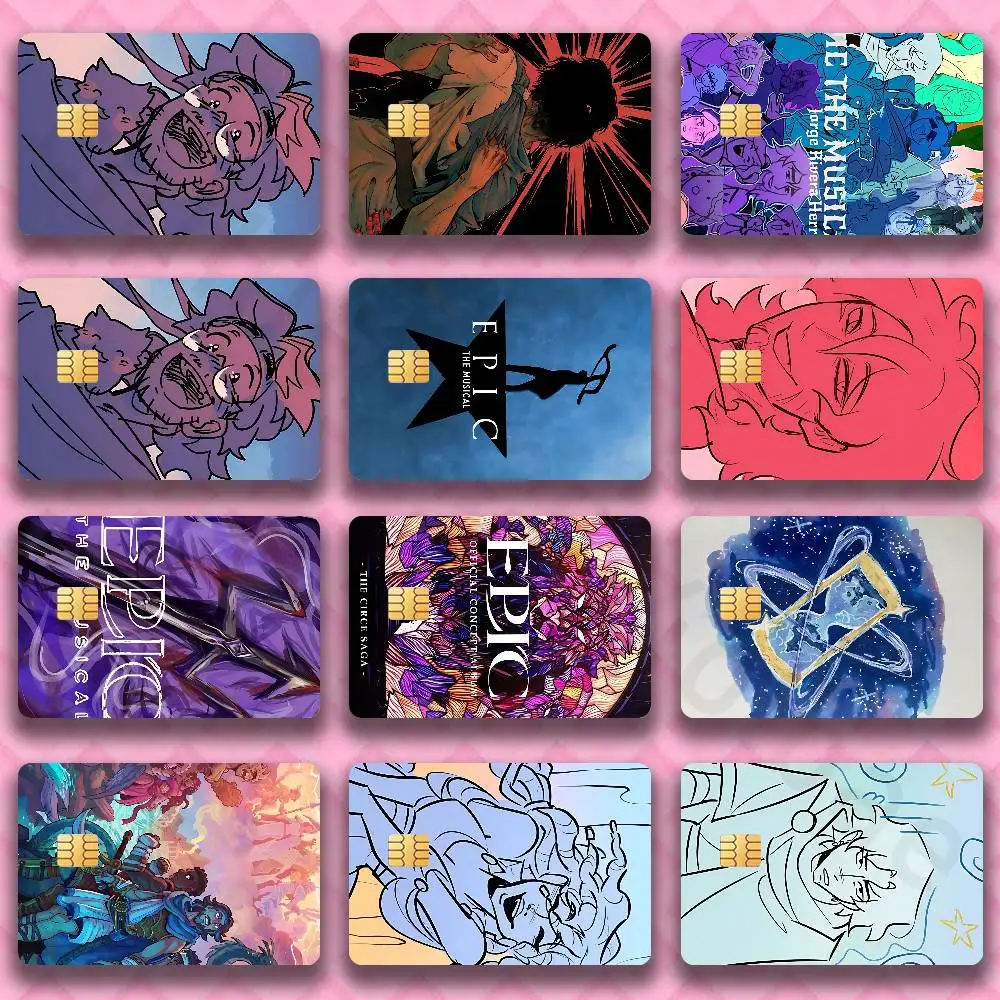 

E-Epic The Musical Card Sticker Diy Decorate Exquisite Bank Card Decals Patch Documents Birthday Gift