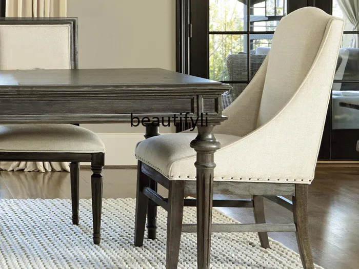 American Country Retro Vintage Conference Table Creative Rectangle Office Table Simple