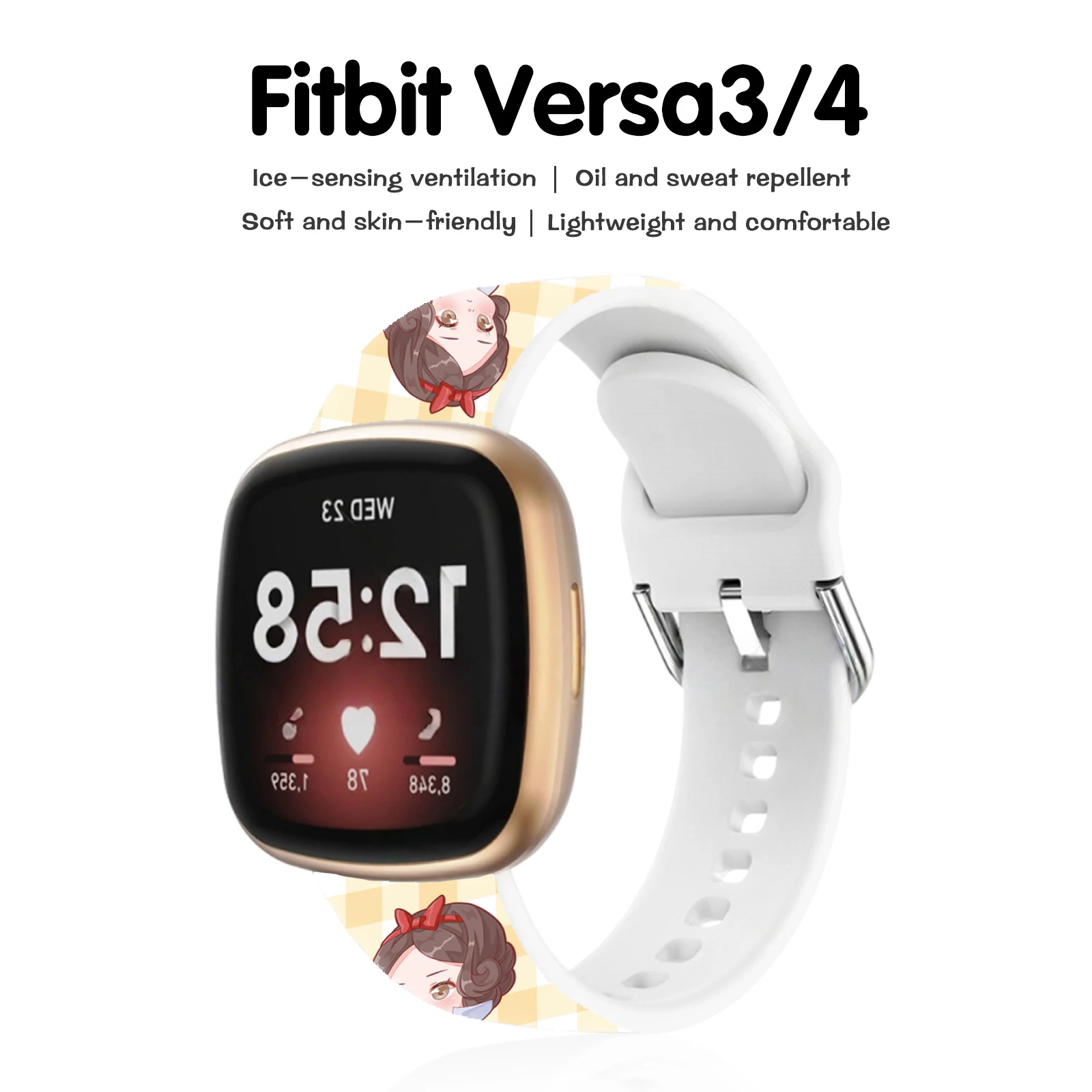 

Disney Series Printed Strap for Fitbit Sense 2 1 Watchband Replaceable Bracelet for Versa 4 3 Watch Band for Women as a Gift