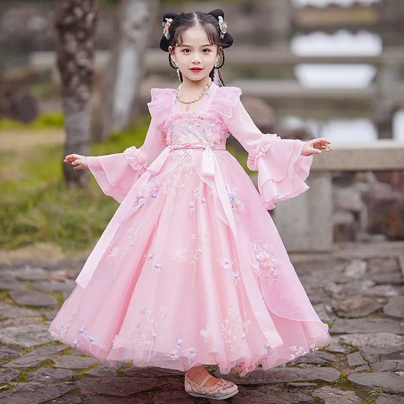 古代中国の衣装妖精漢服ドレスかわいい女の子エレガントな伝統的な中国の唐服少女高貴な王女の衣装フォークダンス