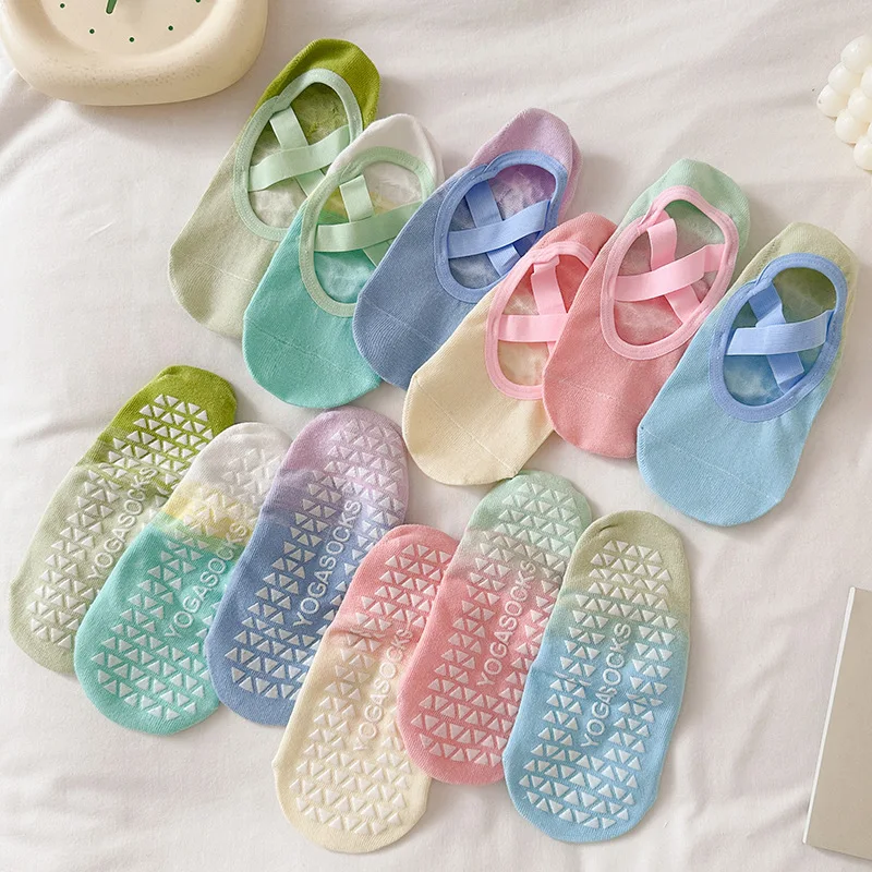 

Yoga Socks Women Gradient Silicone Non-slip Pilates Grip No-show Sock