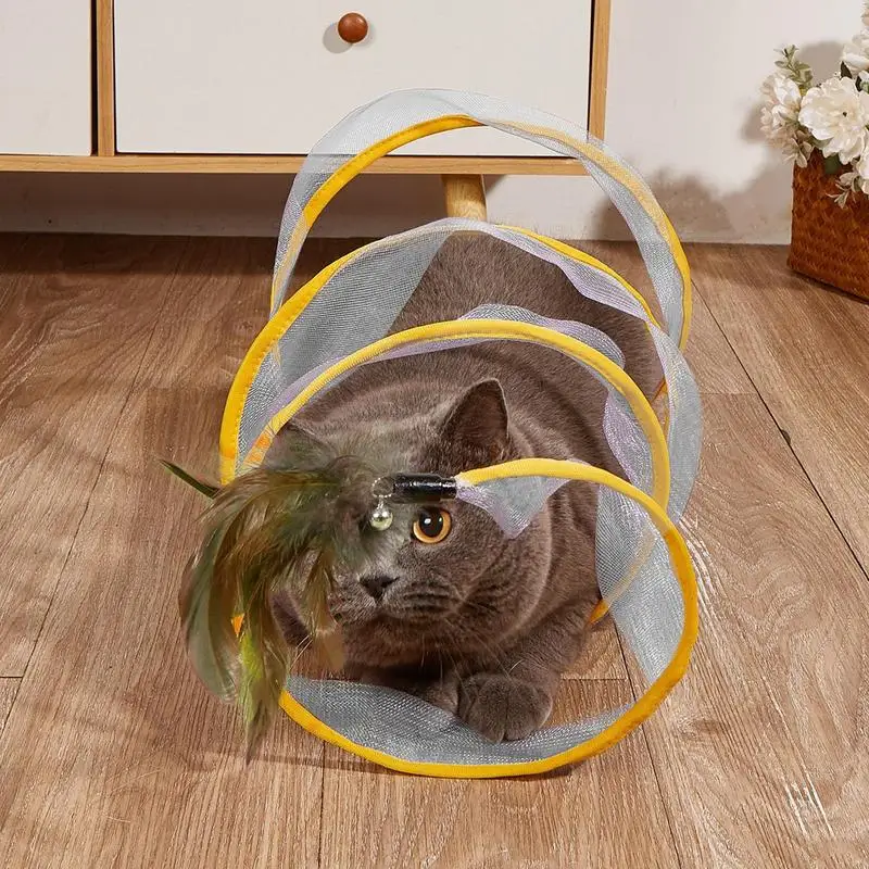 Cat Play Tunnel Toy Indoor Pet Tunnel Toy Portable Interactive Pet Adventure Tunnel Toy Interactive Cat Springs Toys For Cats