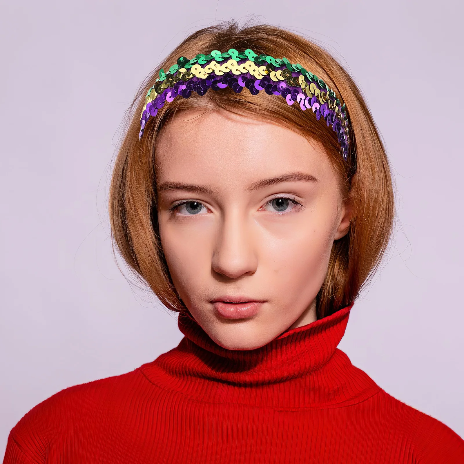 

4Pcs Sequin Headbands Elastic Stretch Multicolor Glitter Hair Accessories Party Festival Fashion Workout Glitter Headband