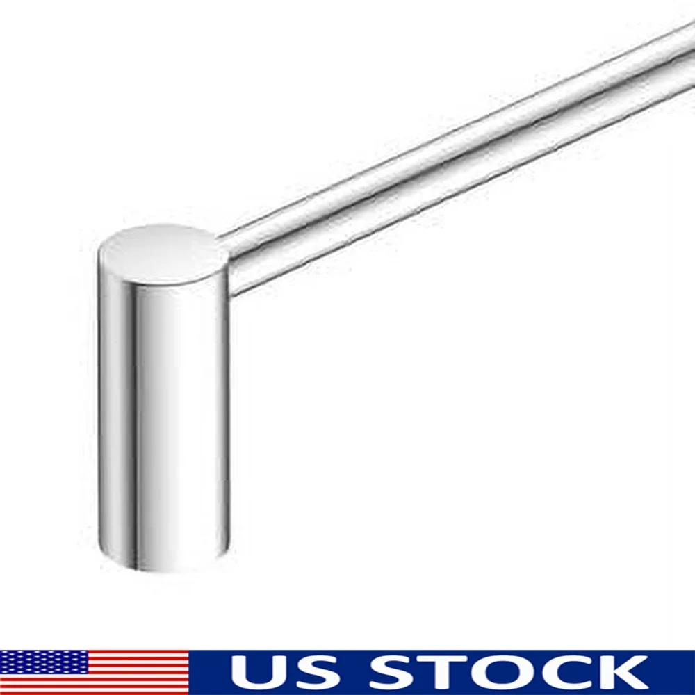 

18 Inch Chrome Towel Bar Zinc Material Wall Mounted Bathroom Accessories Easy Installation Home Decor