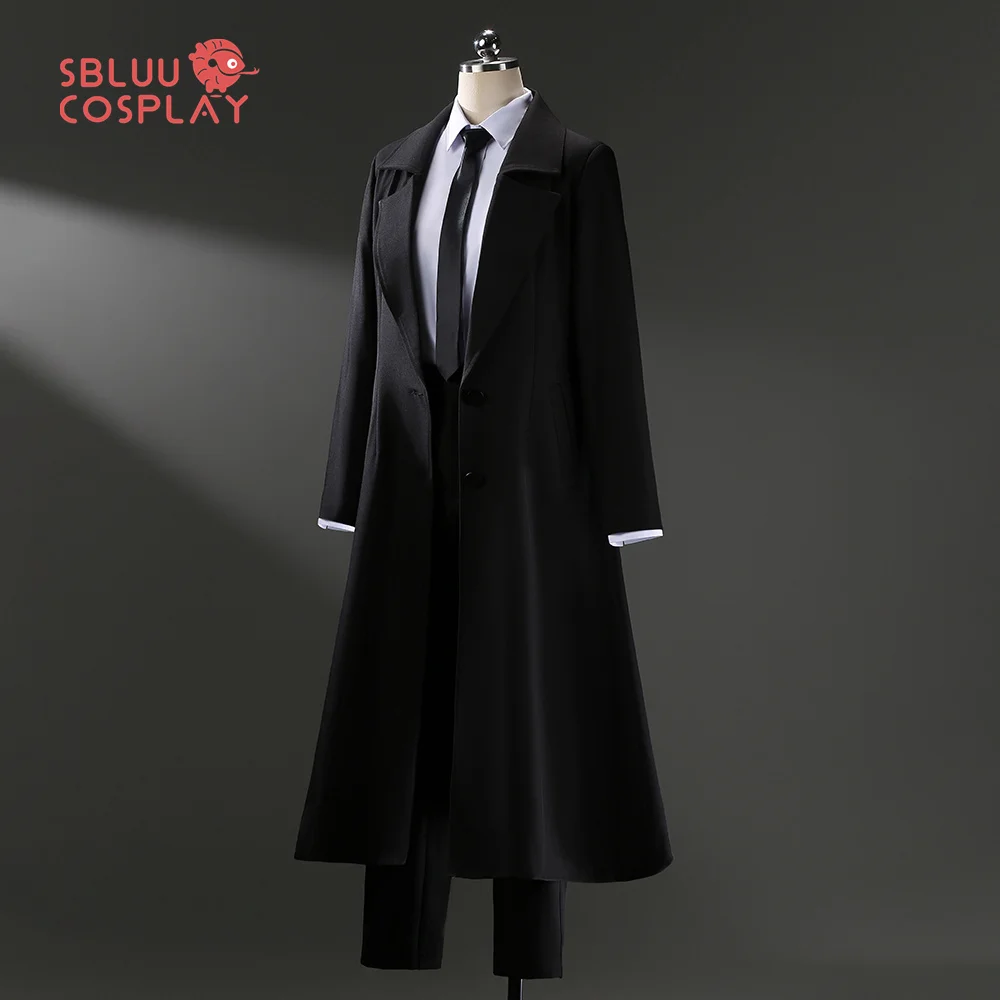 

SBluuCosplay Makimaa Cosplay Costume R Quality Black Trench Shirt Tie Pants Women Black Suit Uniform Halloween Christmas Gift