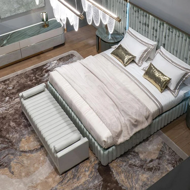 Modern Luxury Upholstered Microfiber Leather Storage Box Bedroom End Bed Entryway Living Room Furniture Ottoman Bench Seat Bed