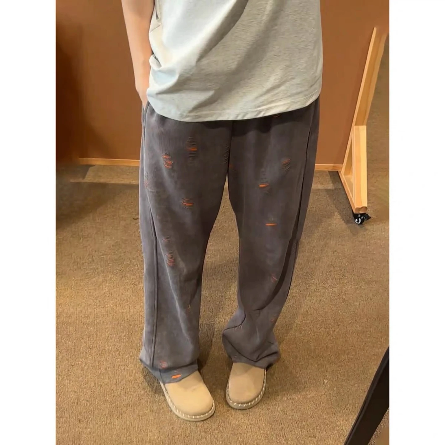 

Американские спортивные брюки унисекс из плотной ткани, осенне-зимние, прямые, повседневные, свободного кроя, с эффектом драпировки.