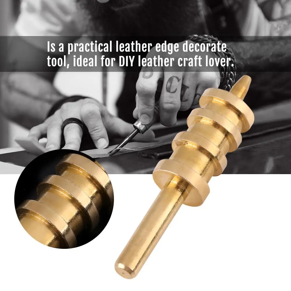 レザーバーニッシャー真鍮スリッカー - 真鍮ヘッド付き電気アイロン、DIY レザーホットプロセス用はんだごてチップ
