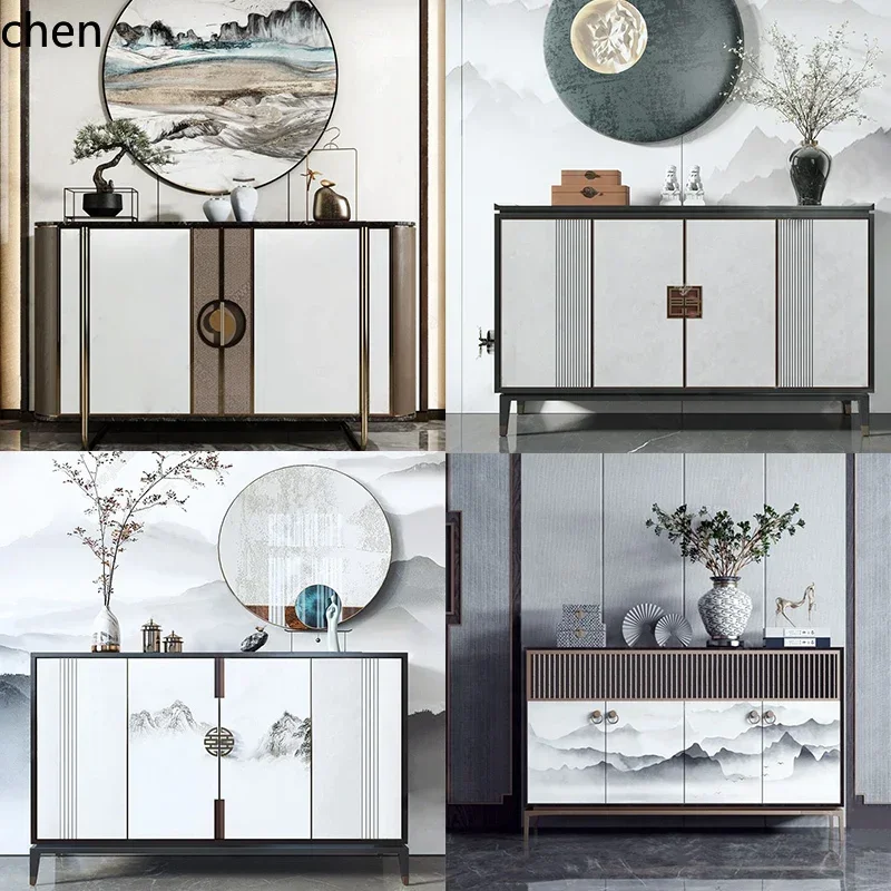DSA new Chinese-style solid wood modern home dining side cabinet foyer end view table high-end cabinet