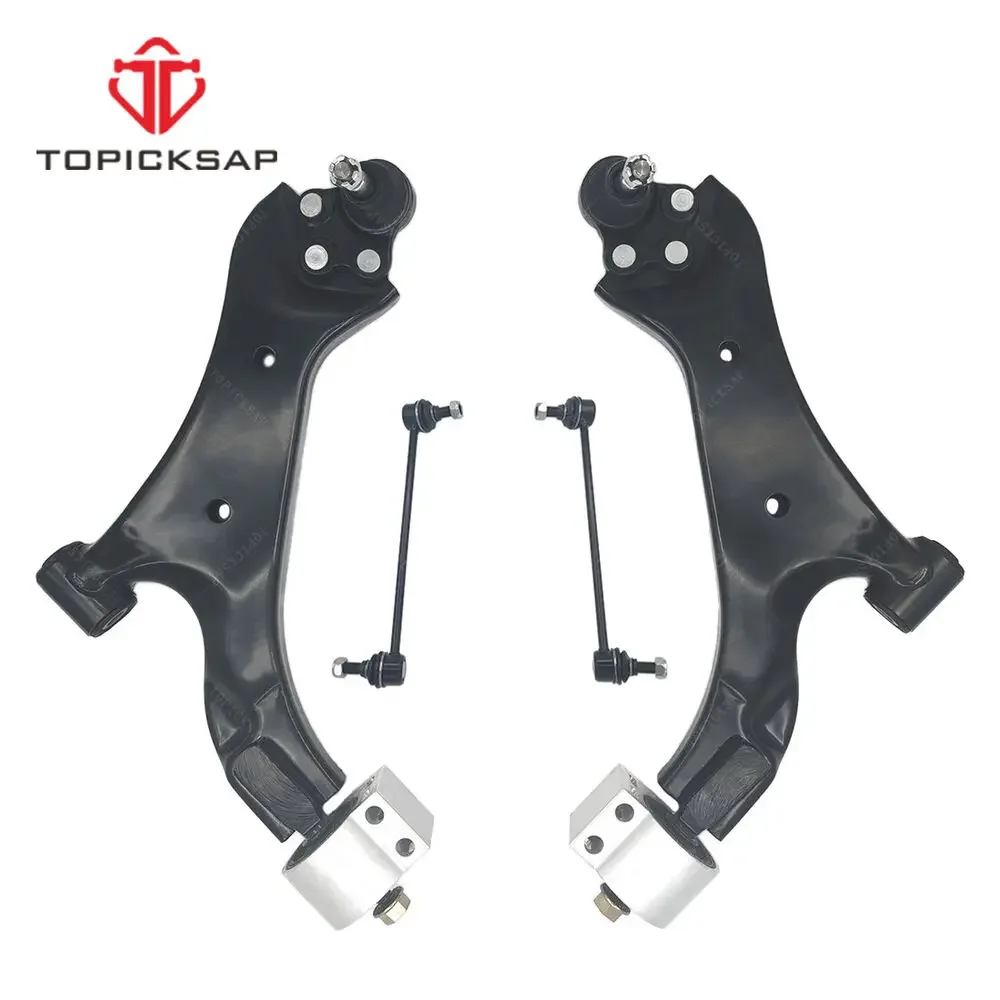 TOPICKSAP Front Lower Control Arms Sway Bar Link Assembly Kit for Chevy Captiva Sport Saturn Vue 2007-2013 2014 2015 25848405