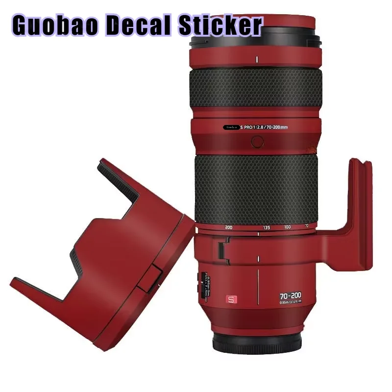 パナソニック-s-pro-70-200mm-f28-ois用-レンズステッカー-保護スキン-デカールフィルム-傷防止プロテクターコート