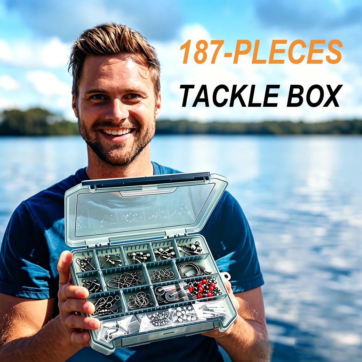 طقم أدوات صيد السمك 187 قطعة،  - مراجعة Fishing Hook Box وسعره