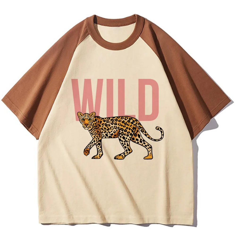 Leopard Print Love t shirt women streetwear modern style casual wear Tee girl graphic clothing