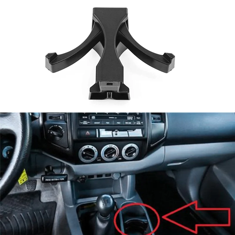 M93K-Car Cup Holder Divider Inserted Into The Center Console Black For Toyota Tacoma 2005-2010 Sequoia 2008-2018