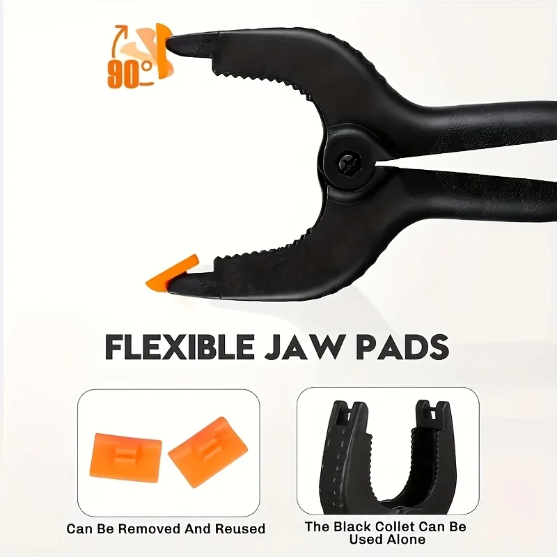 12pcs Heavy-Duty Plastic Spring Clips | 3-Inch Mini Background Clamps for Crafts, Woodworking & Photography Studio