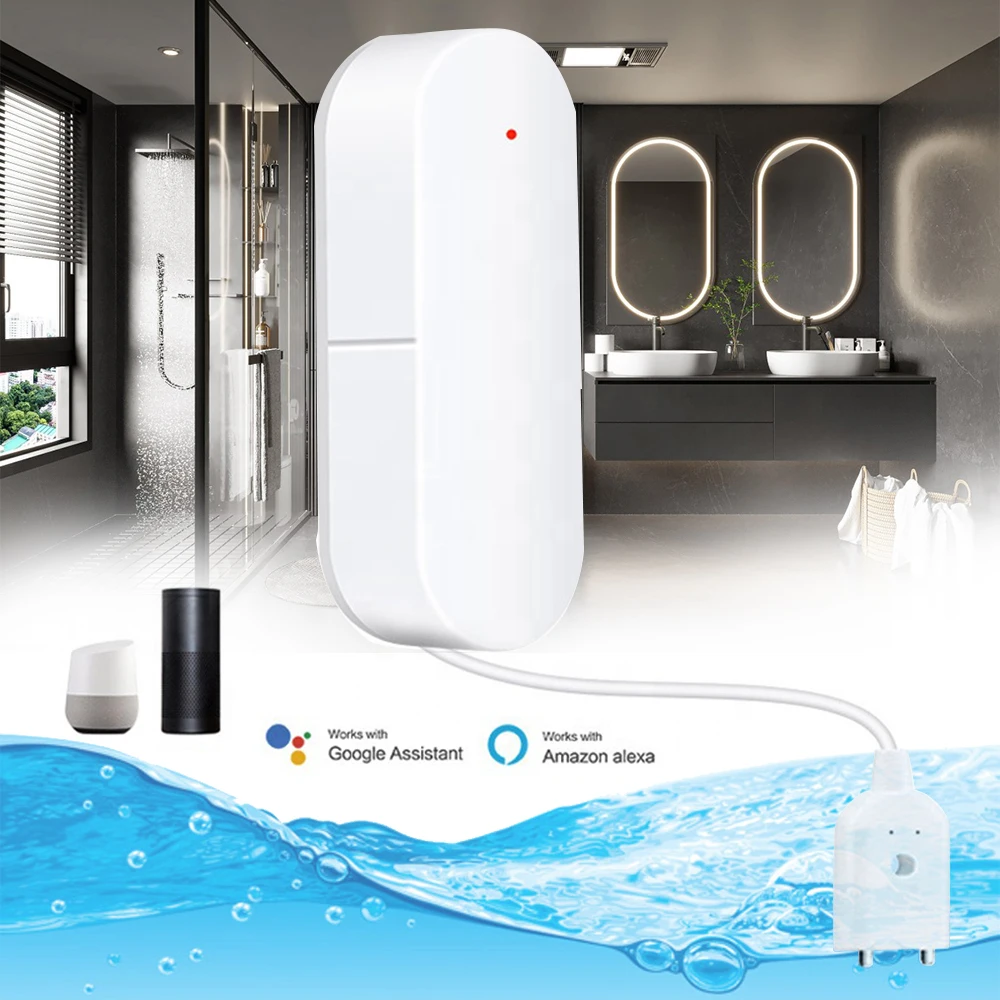 EWelink Zigbee Smart Water Leak Sensor Remote Monitor WiFi Water Overflow Level Detector Water Leak Sensor Security Sound Alarm