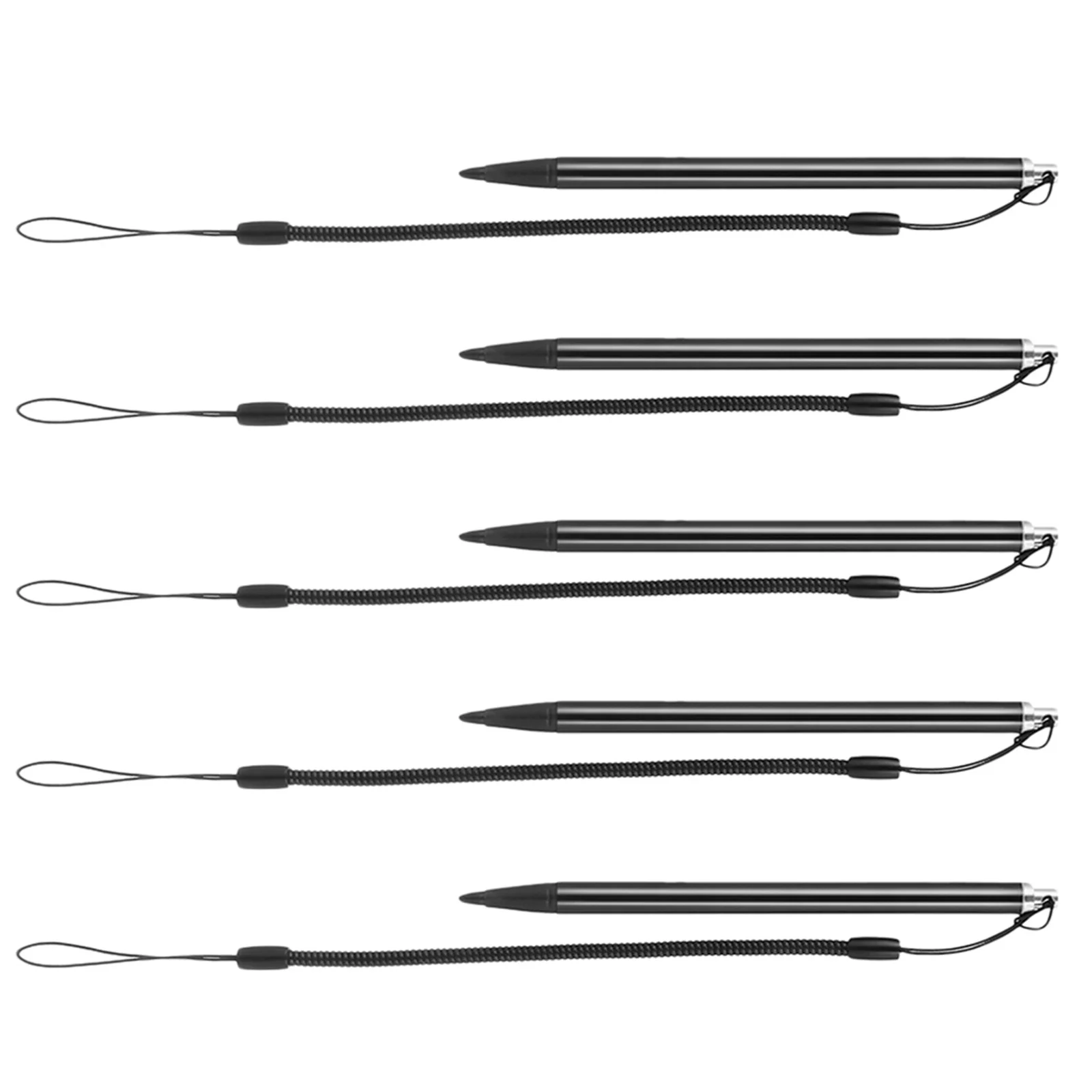 

5Pcs Capacitive Stylus Pen Fine Tip Smooth Writing Comfortable Grip for Smartphone E-Reader Sketching with Anti Loss Rope