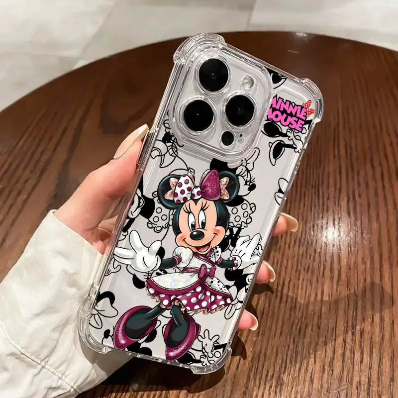 Disney Minnie Mouse Case For Samsung Galaxy A17 A37 A57 A07 A56 A26 A36 A06 A16 A55 A35 A25 A15 A05 A54 A52 A34 Soft Clear Cover view 5