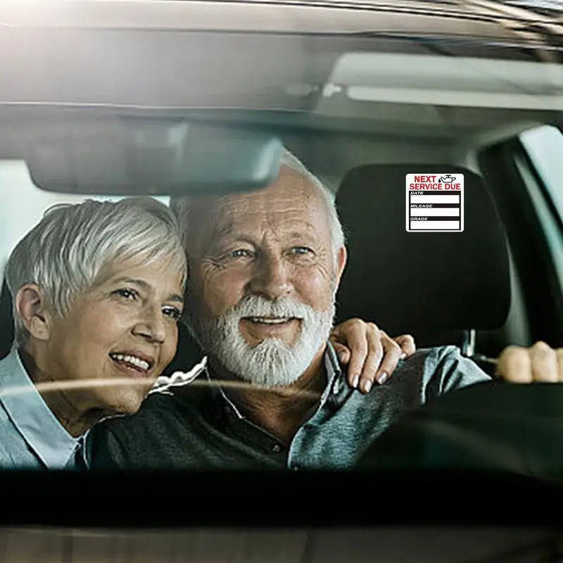 40 قطعة/10 ورقة تغيير الزيت ملصقات تغيير الزيت تذكير خدمة ملصق الخدمة التالية بسبب تذكير تسميات للسيارات السيارات #6