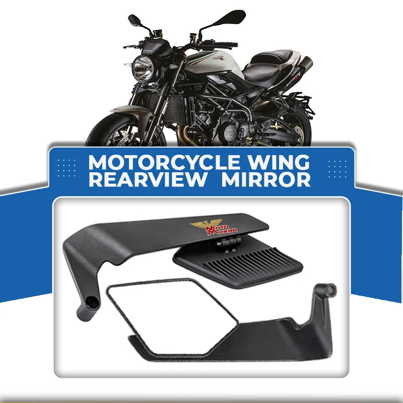 

Motorcycle Wide View Convex Mirrors Anti Glare Alloy Wind Wing For Moto Morini SEIEMMEZZO SCR STR XCape 650 650X Corsaro zz zt