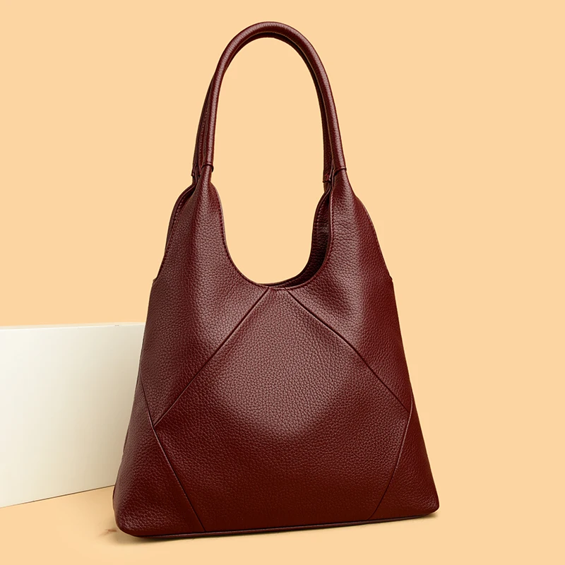 

Top-handle Hobo Bag Leather Women Handbags Female Leisure Shoulder Bags Fashion Purses Vintage Bolsas Large Capacity Tote Bag