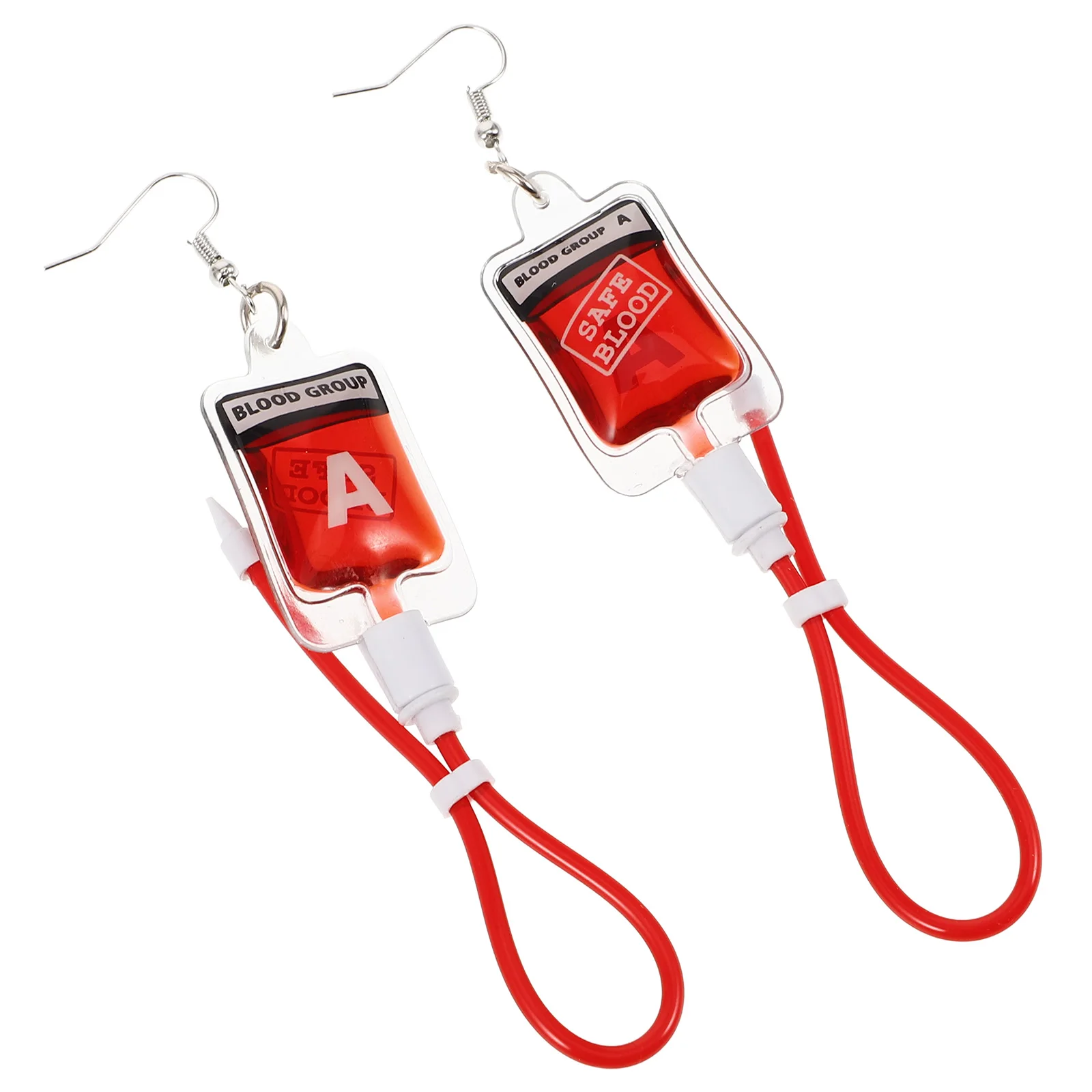 Simulated Plasma Earrings Dangle Faux Red Liquid Plastic Fashion Accessories for Women Sweet Cool Style Novelty
