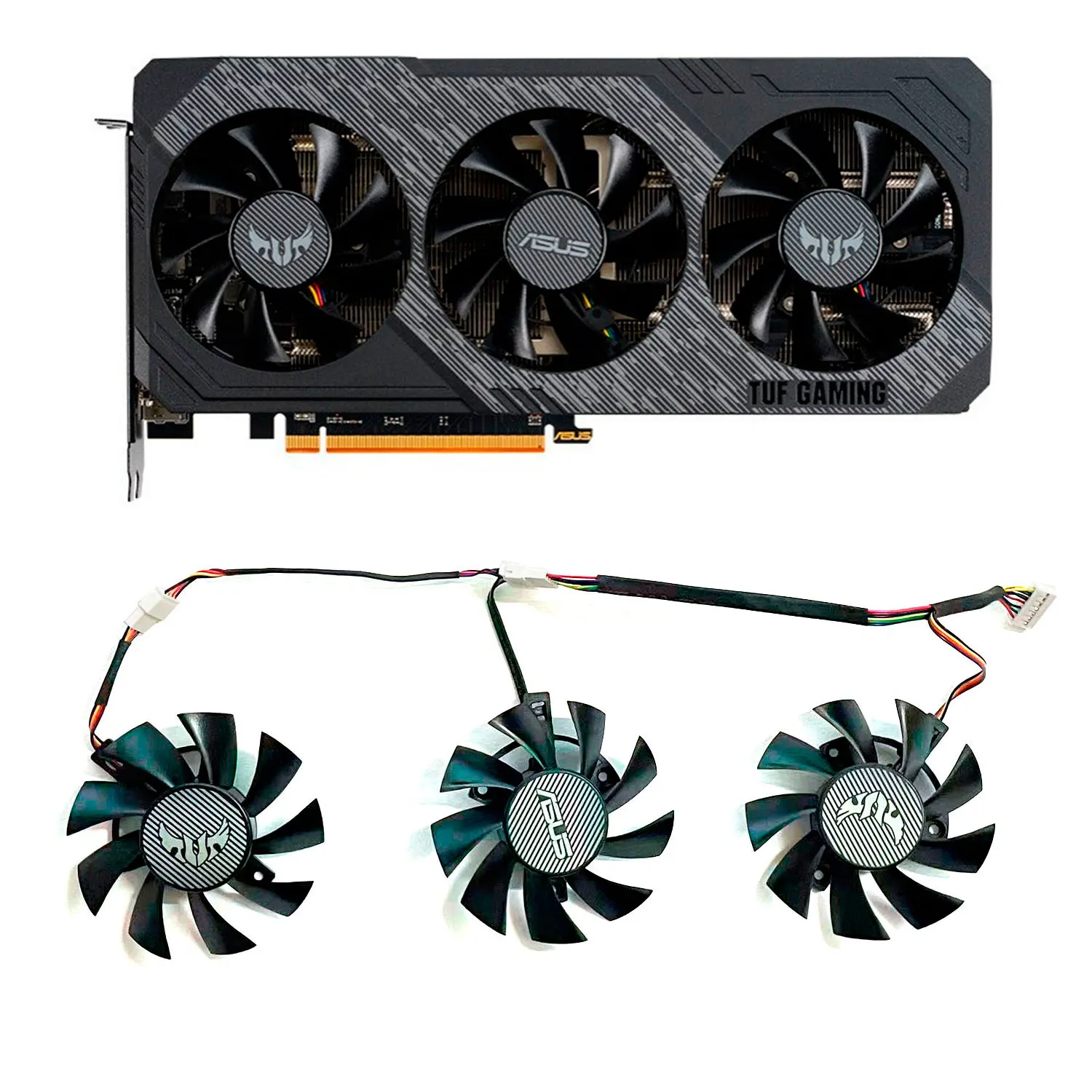 Suitable for ASUS GTX 1660Ti 1660super RX 5700 XT TUF X3 OC graphics card cooling fan 75MM 7-pin FD8015U12D RX 5700 GPU fan