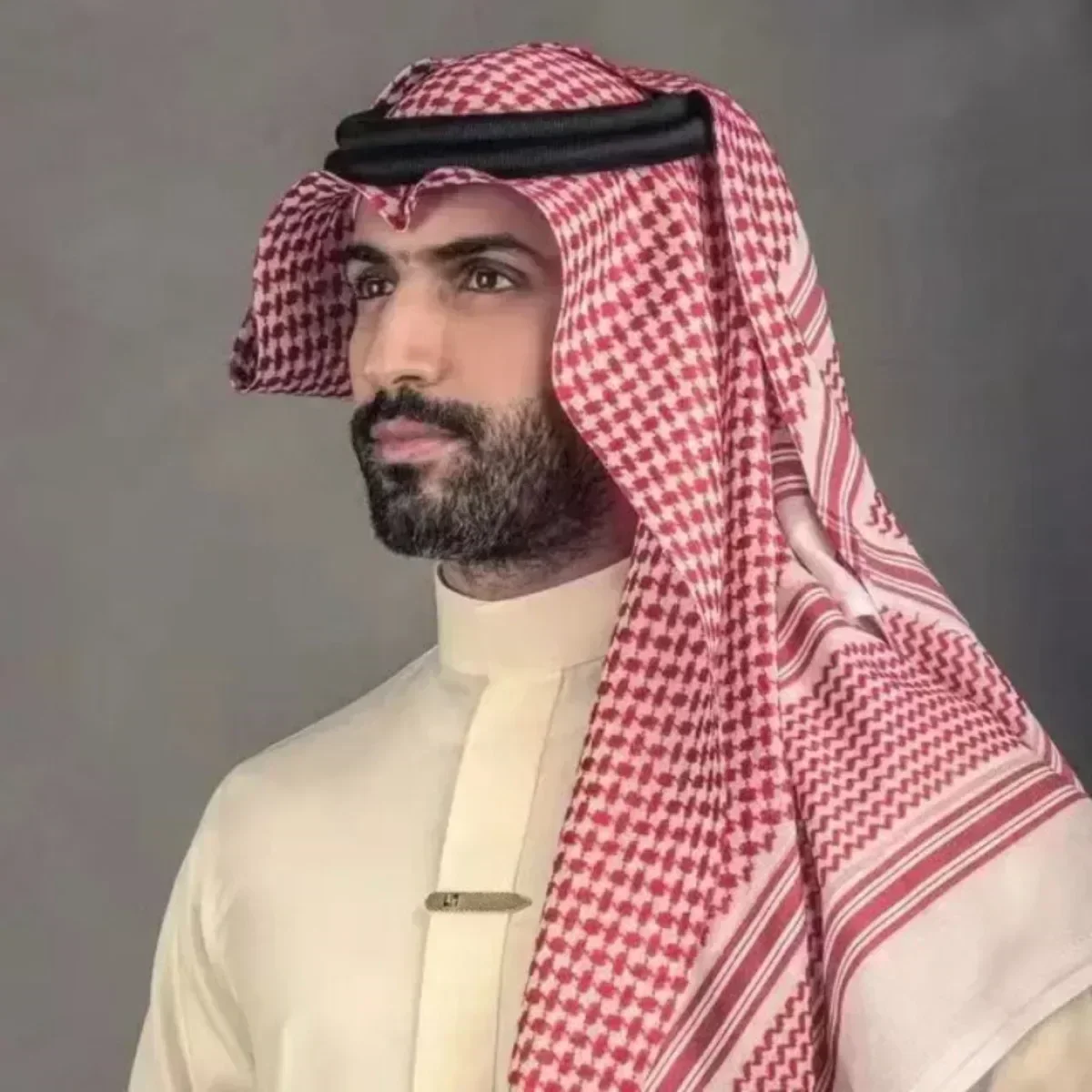 Arab Shemagh Muslim Keffiyeh Head Wrap Tactical Desert Head Neck Scarf Military Shawl Arabic Scarf Headwear with Agal Rope image 2