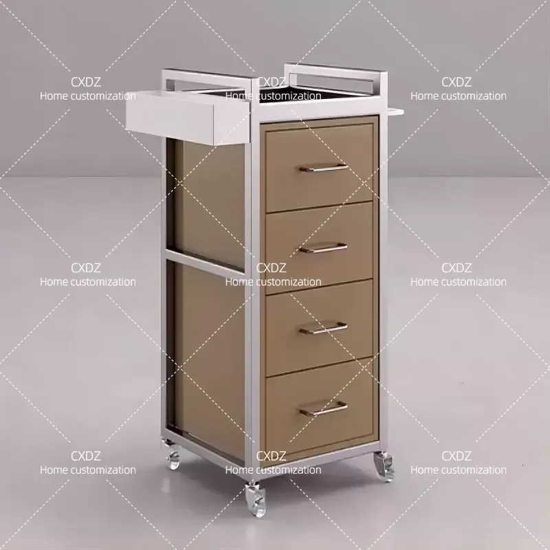 Hair Tool Cart for Barber Shop and Salon Beauty Perm Dyeing Trolley Hair Stylist Cutting Storage Cabinet