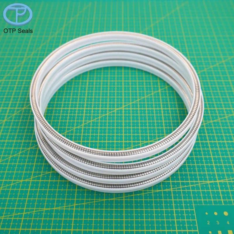 

PTFE seals Universal spring seal for hole shaft polytetrafluoroethylene H-Spring Non-standard shaped parts factory Customized