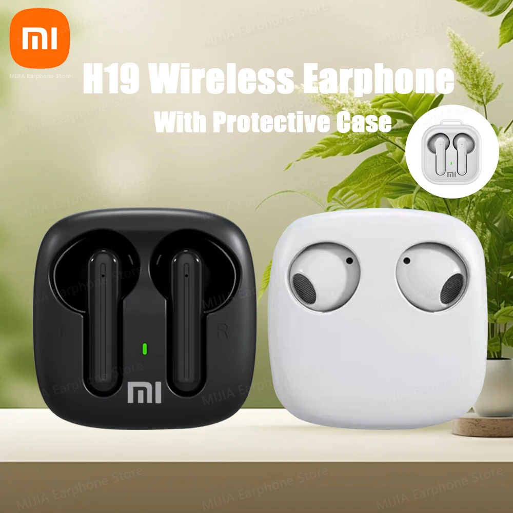 XIAOMI TWS H19 Wireless Earphone In Ear Bluetooth Headphone With Skeleton Charging Case Sport Music Headset For Android iOS