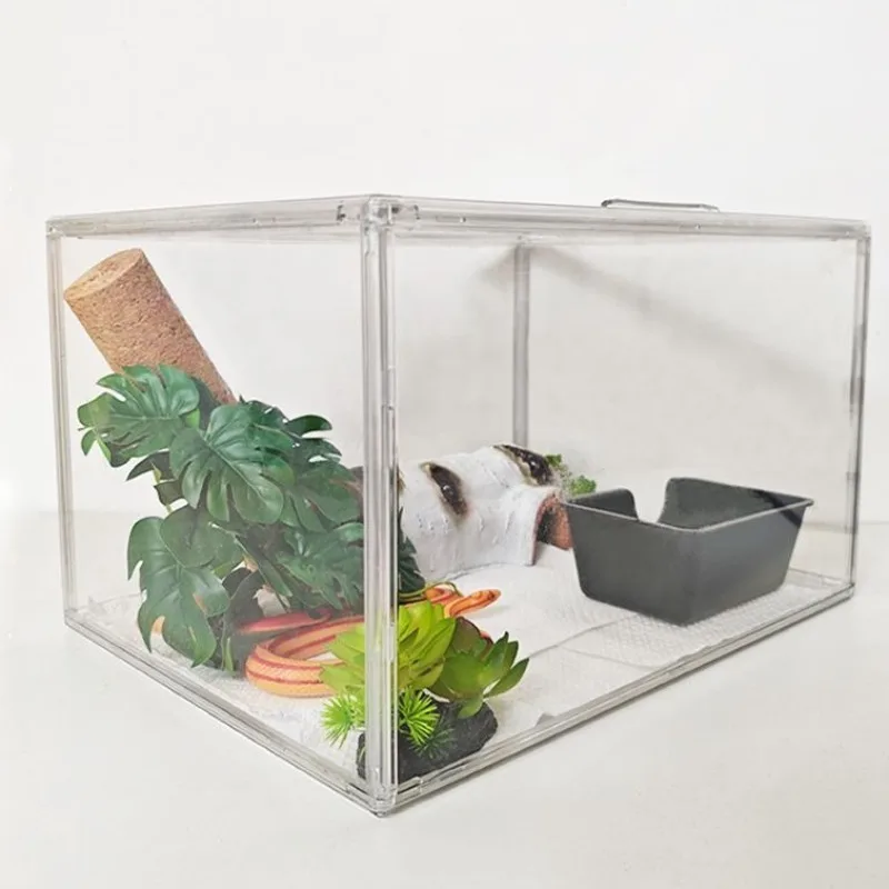 Snake Breeding Box Anti-escape Breathable Reptiles Terrariums Gecko Lizard Horned Frog Breeding Cage Reptile Pet Kennel House view 6
