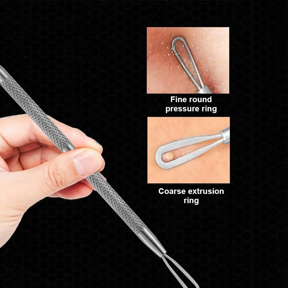 Rvs Acne Druk Naar Acne Naar Acne Naar Mee-eter Comedondrukker Vet Staal Squeeze Gereedschap Acne Removel Tool