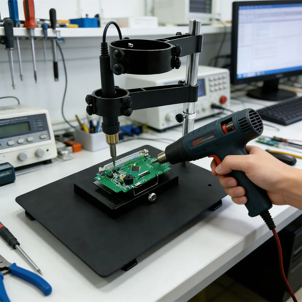 360 °Rotated Durable Hot Air Hand-Piece Gun Holder Suitable for the Desktop Hand Held Heat Gun Solder the Circuit Board Bracket