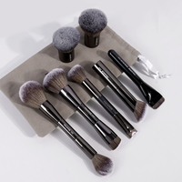 MAANGE 7pcs/set Flawless Makeup Brush Double Ended Foundation Brush for Blending Liquid Cream Powder Soft Dense Hair Makeup Tool