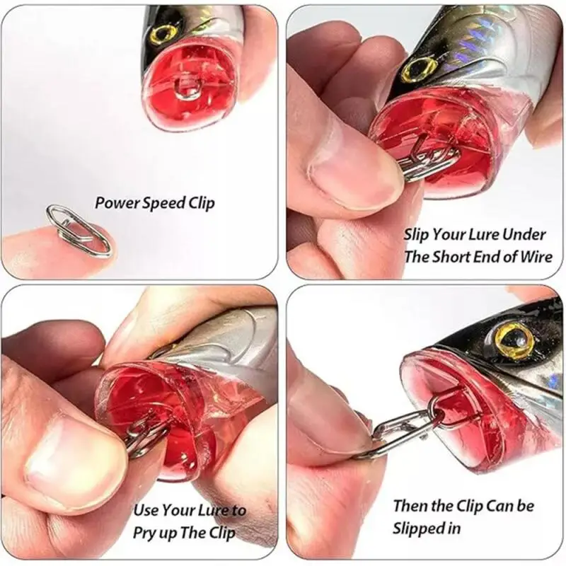 Hebilla de pesca clip de alimentación clip rápido de acero inoxidable clip de agua superior reemplazo rápido conector de conexión rápida