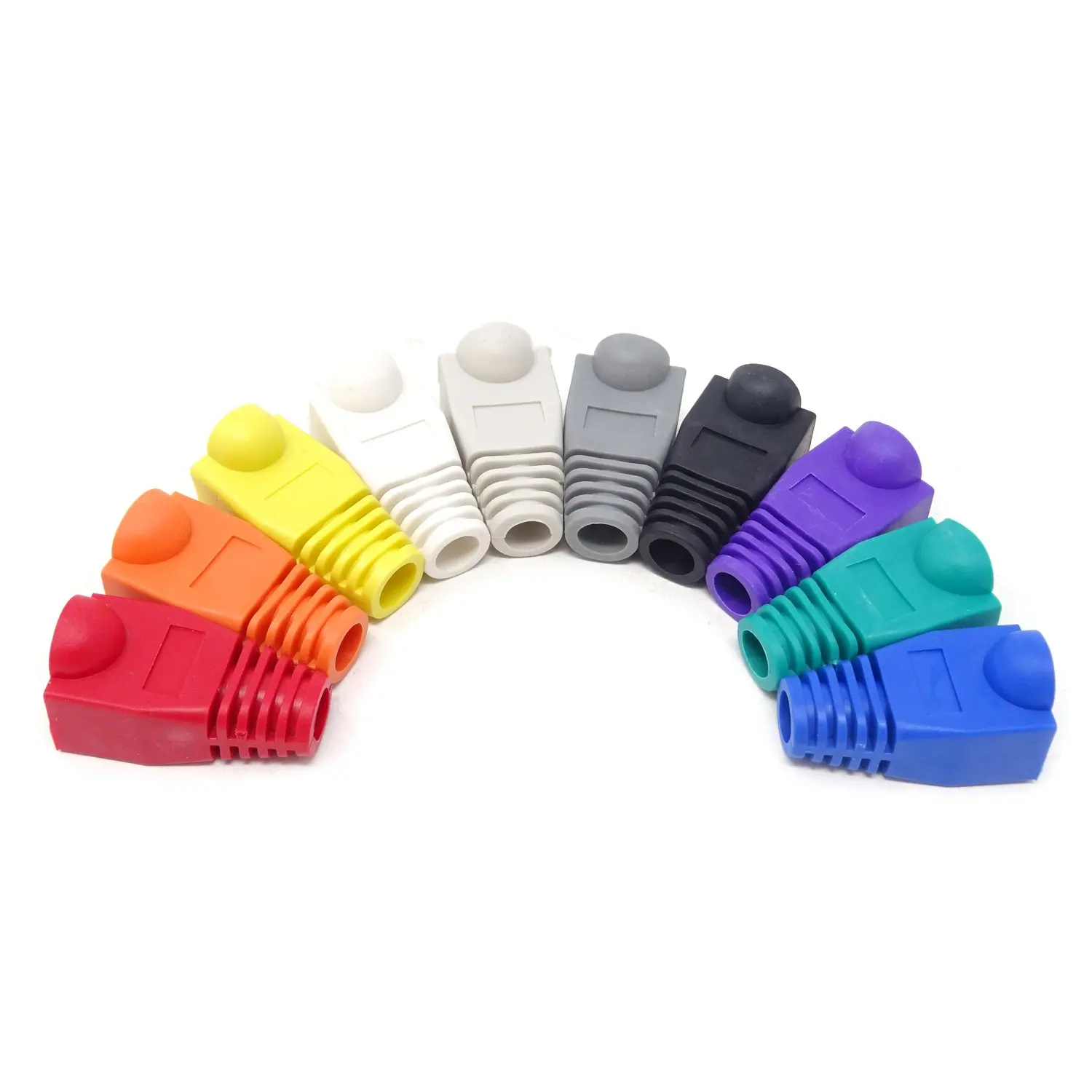 10/20/50pcs Mixed Color Set Universal CAT5E CAT6 RJ45 Ethernet Cable Connector Plug Cover Strain Relief Boots