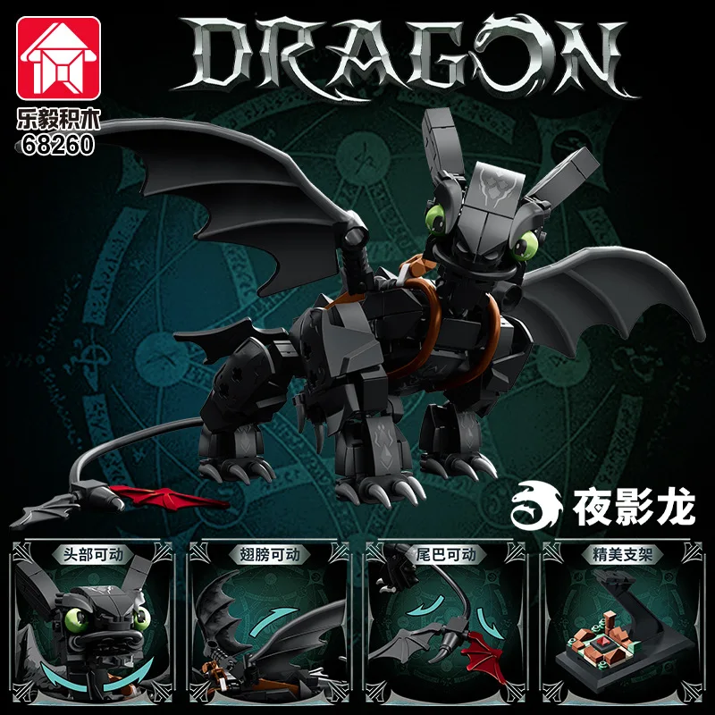 

408pcs MOC Creativity Popular Anime Flying Dragon Building Blocks Bricks Assembling Model Toys for Children Birthday Gift Set