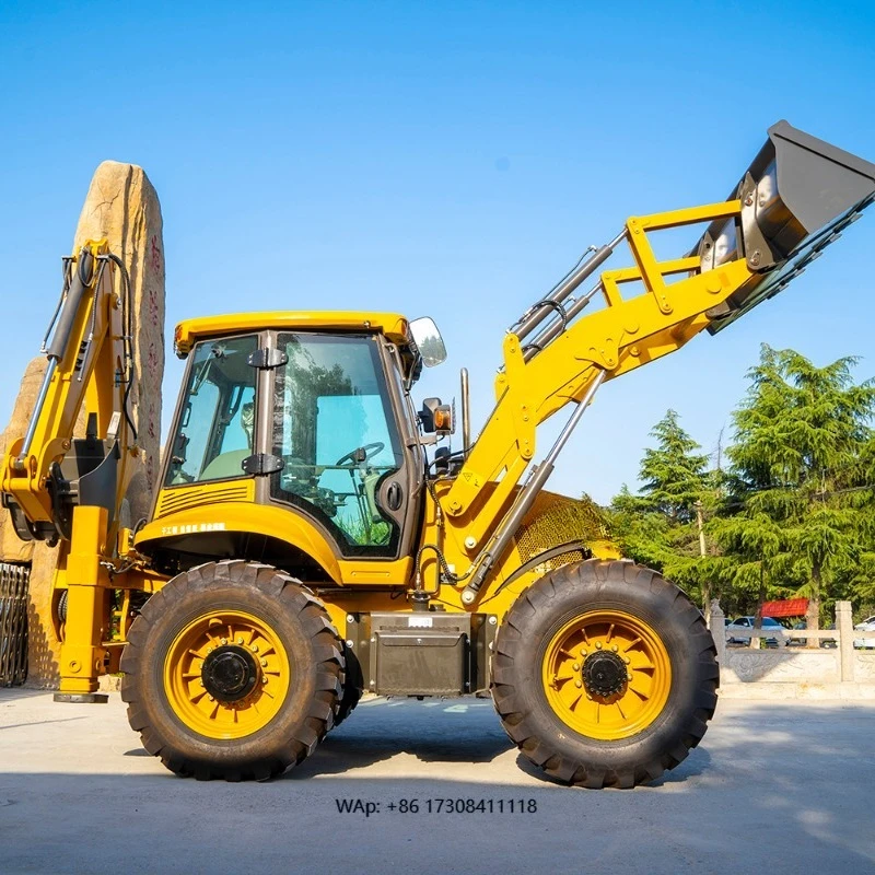 Backhoe Loader, Retroexcavadora, Traktor Pertanian, Excavator, Backhoe Loader